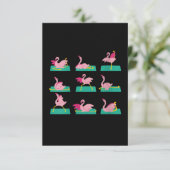 Carte D'accompagnement Flamant rose Yoga Poses Méditation Exercice d'entr (Debout devant)