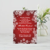 Carte D'accompagnement Flammes blanches sur Fête des mariées rouge d'hive (Debout devant)
