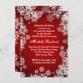 Carte D'accompagnement Flammes blanches sur Fête des mariées rouge d'hive (Devant / Derrière)