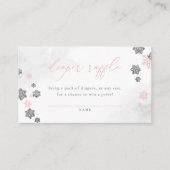 Carte D'accompagnement Flammes de neige d'hiver Fille Baby shower Déchets (Devant)