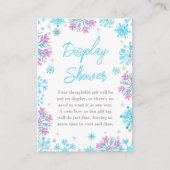 Carte D'accompagnement Flammes de neige violette et bleu - Écran d'hiver (Devant)