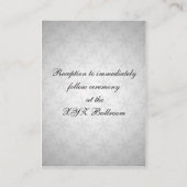 Carte D'accompagnement Flammes de neige violette mariage d'hiver (Dos)