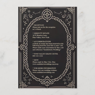 Carte D'accompagnement Flèche médiévale nordique celtique Mariage viking