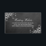 Carte D'accompagnement Flèches blanches sur le site Mariage Chalkboard<br><div class="desc">Ces élégantes balançoires blanches sur les cartes du site web mariage de tableau noir sont parfaites pour tout couple qui planifie un mariage romantique et chic. Ces cartes de site Web peuvent être personnalisées pour votre occasion spéciale et rendraient l'accessoire parfait pour tout mariage, douche nuptiale, fête de fiançailles, fête...</div>