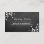 Carte D'accompagnement Flèches blanches sur le site Mariage Chalkboard<br><div class="desc">Ces élégantes balançoires blanches sur les cartes du site web mariage de tableau noir sont parfaites pour tout couple qui planifie un mariage romantique et chic. Ces cartes de site Web peuvent être personnalisées pour votre occasion spéciale et rendraient l'accessoire parfait pour tout mariage, douche nuptiale, fête de fiançailles, fête...</div>