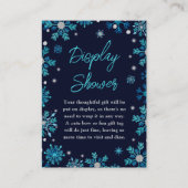 Carte D'accompagnement Flèches de neige bleues et argentées Douche à écra (Devant)