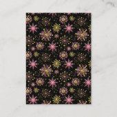 Carte D'accompagnement Flèches de neige d'hiver dorées et roses Affichage (Dos)