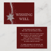 Carte D'accompagnement Flèches de neige en argent rouge Mariage d'hiver q (Devant / Derrière)