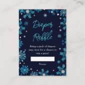 Carte D'accompagnement Fléchettes de neige bleues et argentées Raffin de  (Devant)