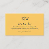 Carte D'accompagnement Fleur à rayons simples élégant avec Mariage Monogr (Devant)