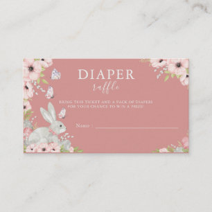 Carte D'accompagnement Fleur Baby shower de Pâques Raffin de couche
