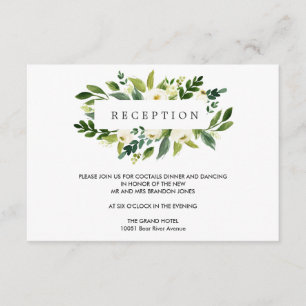 Carte D'accompagnement Fleur blanche   Boîtier d'accueil pour les mariage