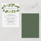 Carte D'accompagnement Fleur blanche | Hébergement Floral MARIAGE Hotel (Devant / Derrière)