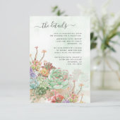 Carte D'accompagnement Fleur de Cactus Succulente (Debout devant)