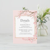 Carte D'accompagnement Fleur de cerisier (Debout devant)