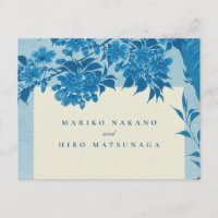 Fleur de cerisier bleu japonais antique