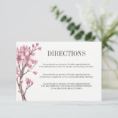 Carte D'accompagnement Fleur de cerisier rose Directions florales (Debout devant)