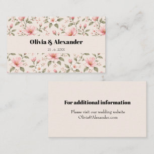 Carte D'accompagnement Fleur de cerisier rose tendre motif sans couture