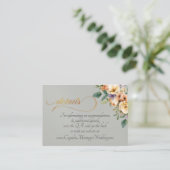Carte D'accompagnement Fleur de crème, Code QR - Sauge (Debout devant)