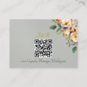 Carte D'accompagnement Fleur de crème, Code QR - Sauge (Dos)