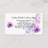 Carte D'accompagnement Fleur de lavande rose do-it-yourself violet (Devant)