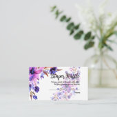 Carte D'accompagnement Fleur de lavande rose violet de rapace (Debout devant)