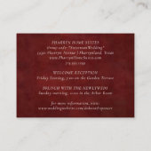 Carte D'accompagnement Fleur de Lis Rouge foncé | Informations sur l'invi (Dos)