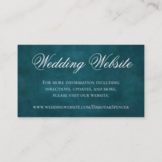 Carte D'accompagnement Fleur de Lis Turquoise | Moody Mariage Website (Dos)