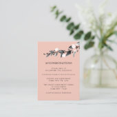 Carte D'accompagnement Fleur de lune | Hôtel MARIAGE Hébergement rose (Debout devant)