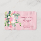 Carte D'accompagnement Fleur de magnolia rose sur un billet de tombola à  (Devant)