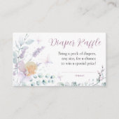Carte D'accompagnement Fleur de papillon Baby shower de la fille Raffle (Devant)