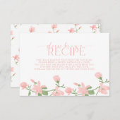 Carte D'accompagnement Fleur de Pêche Élégante Veuillez Apporter une Rece (Devant / Derrière)