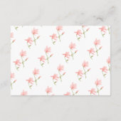 Carte D'accompagnement Fleur de Pêche Élégante Veuillez Apporter une Rece (Dos)