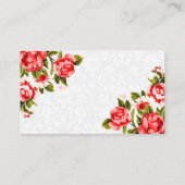 Carte D'accompagnement Fleur de rose rouge jolie (Dos)