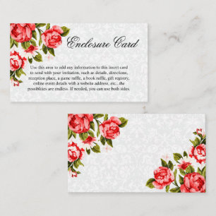 Carte D'accompagnement Fleur de rose rouge jolie