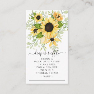 Carte D'accompagnement Fleur de tournesol d'automne Baby shower floral Dé