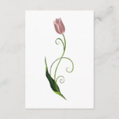 Carte D'accompagnement Fleur de tulipe rose (Dos)