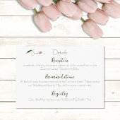 Carte D'accompagnement Fleur de tulipe rose