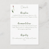 Carte D'accompagnement Fleur de tulipe rose (Devant)