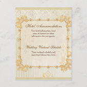 Carte D'accompagnement Fleur di Lys Damask 2 - Plan d'hébergement de l'hô (Dos)