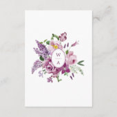 Carte D'accompagnement Fleur Élégante Violette (Dos)
