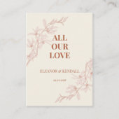 Carte D'accompagnement Fleur Intemporelle Remerciements de Mariage (Devant)