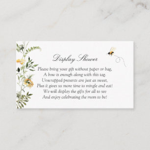 Carte D'accompagnement Fleur Jaune Sauvage Douce Comme Une Abeille Affich
