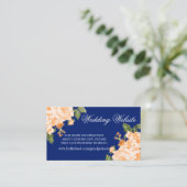 Carte D'accompagnement Fleur Mariage orange et bleu (Debout devant)