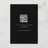 Carte D'accompagnement Fleur mexicaine Mariage noir RSVP (Dos)