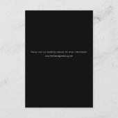 Carte D'accompagnement Fleur mexicaine Mariage noir RSVP (Dos)