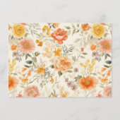 Carte D'accompagnement Fleur Orange Joyeuse (Dos)