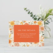 Carte D'accompagnement Fleur Orange Joyeuse (Debout devant)