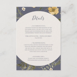 Carte D'accompagnement Fleur printanière Détails pourpre poussiéreux