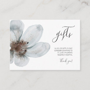 Carte D'accompagnement Fleur ・ Romantique Moderne Floral ・ Élégant Script